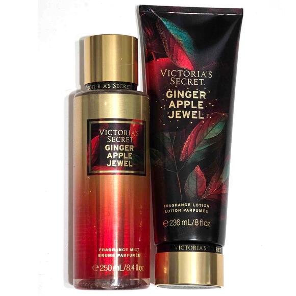 Victoria's Secret Gilded Gala Ginger Apple Jewel Fragrance Lotion and Mist Set - Picture 3 of 6